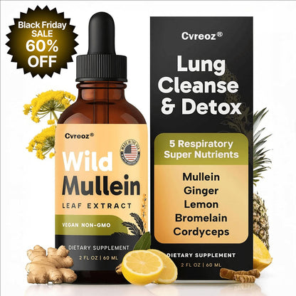 Cvreoz®New Maximum Potency Mullein Drops For Cough Control & Lung Rejuvenation
