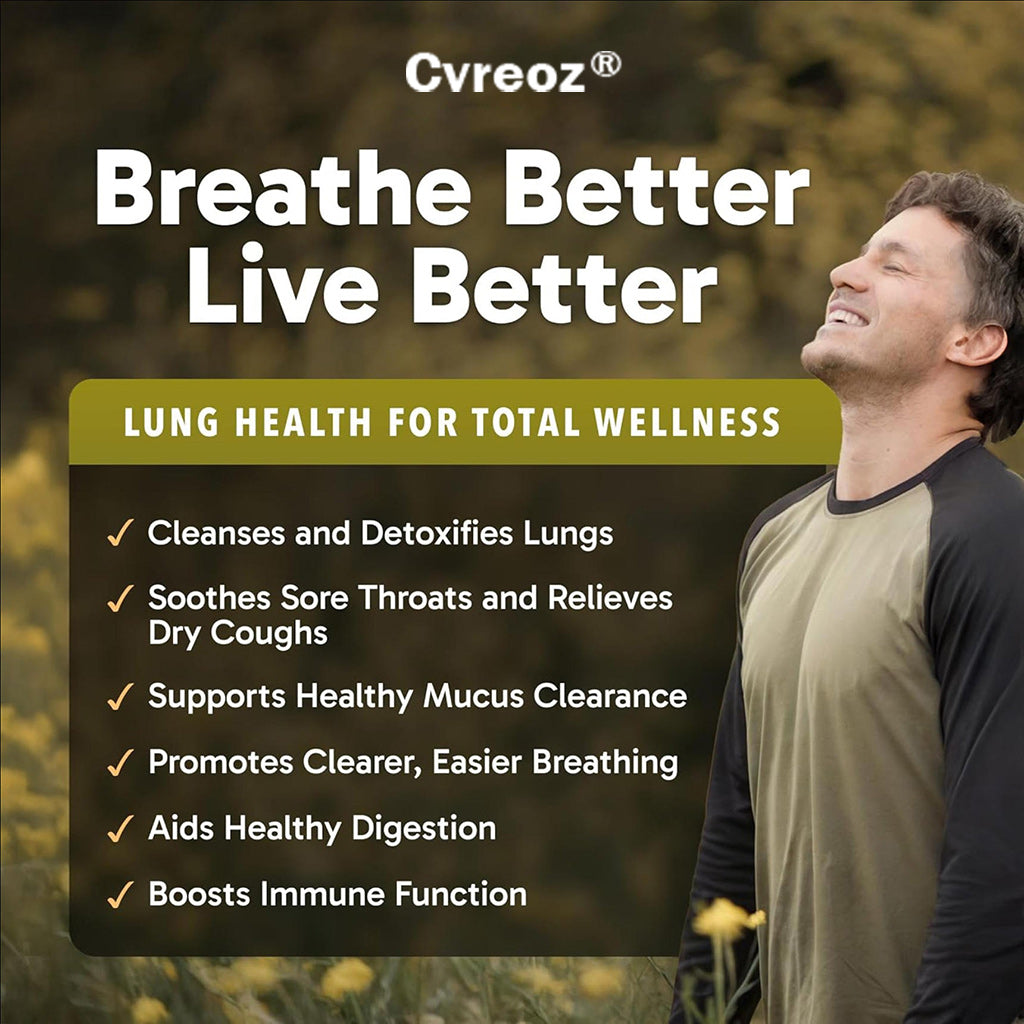 Cvreoz®New Maximum Potency Mullein Drops For Cough Control & Lung Rejuvenation